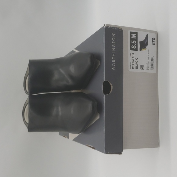 2497- Worthington Wor Nelda Black & Gold Mules Size 8.5 NWT with Box - Picture 7 of 12